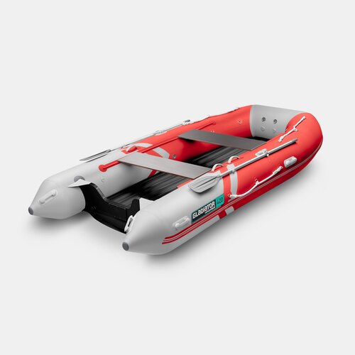 Надувная лодка GLADIATOR E420S красно-белый