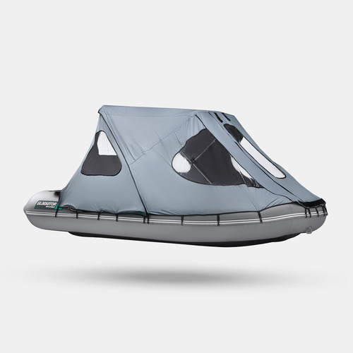 Тент ходовой с каркасом для лодок Gladiator E380PRO серый серии AIR PRO (E)